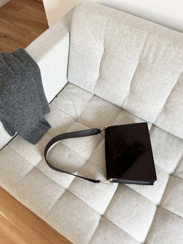 Torebka Olive Zamsz Czekoladowy Brąz