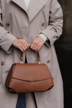 Torebka Lora Camel Gładka