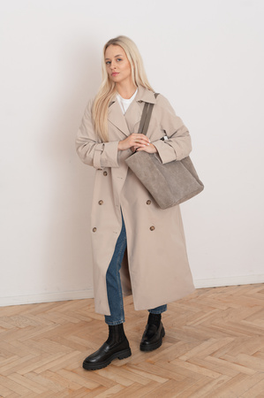 Halla MINI  Zamsz Taupe