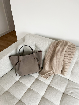 Torebka Victoria Zamsz Taupe