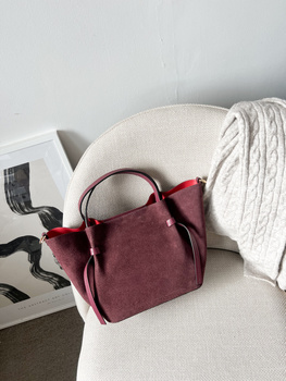 Torebka Victoria Zamsz Bordo