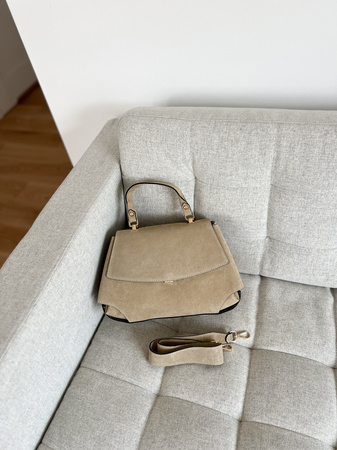 Torebka Lora Zamsz Beż