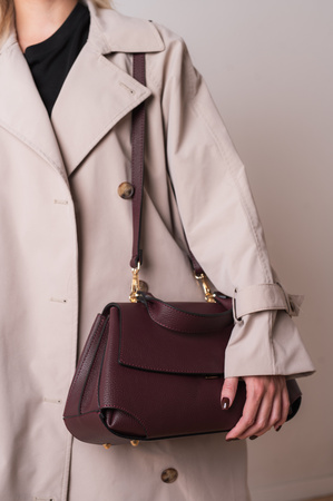 Torebka Lora Bordo Gładka