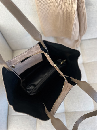 Halla MINI  Zamsz Taupe