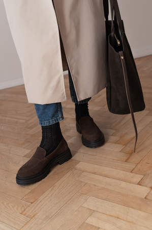 Halla Zamsz Czekoladowy Brąz