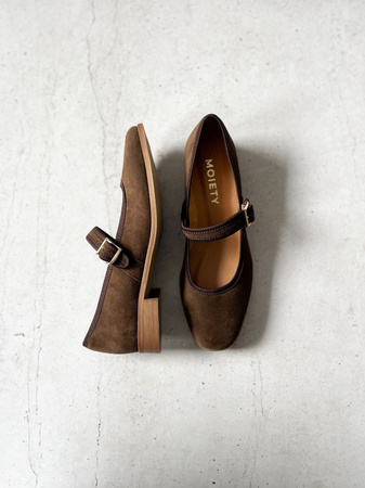 Buty Milano Zamsz Ciemny Brąz 