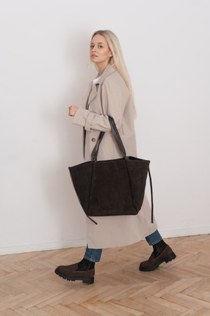 Halla Zamsz Czekoladowy Brąz