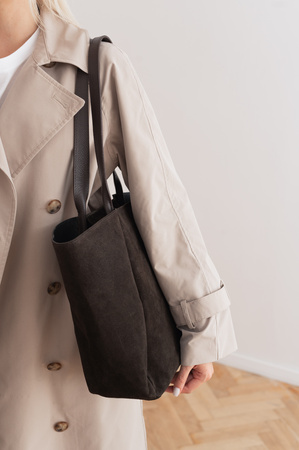 Halla MINI  Zamsz Czekoladowy Brąz