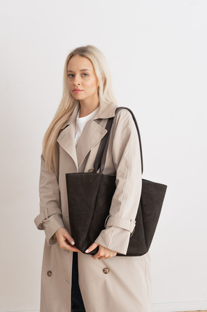 Halla MINI  Zamsz Czekoladowy Brąz