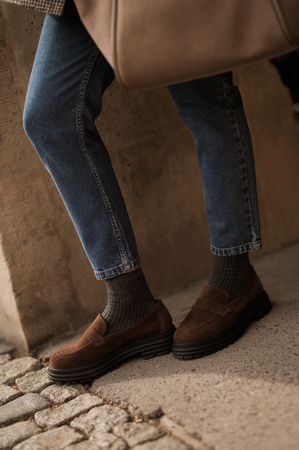 Buty Verona Ciemny Brąz ZAMSZ