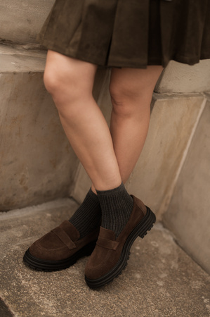 Buty Verona Ciemny Brąz ZAMSZ