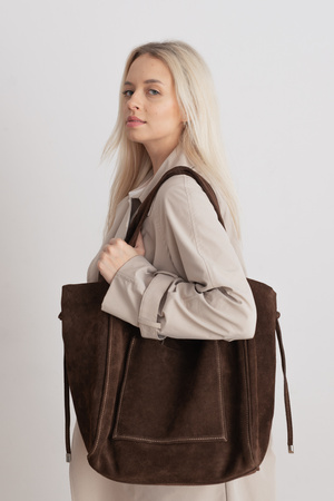 Torebka Annica Zamsz Ciemny Brąz