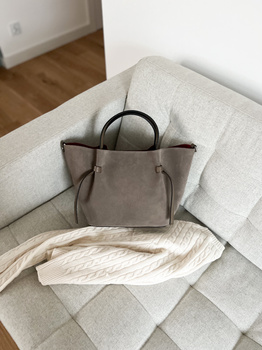 Torebka Victoria Zamsz Taupe