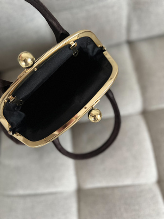 Torebka Maria ZAMSZ Czekoladowy Brąz