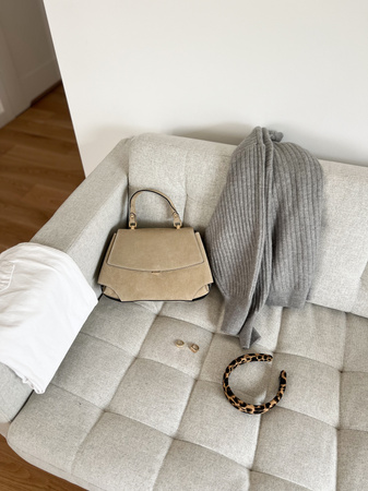 Torebka Lora Zamsz Beż