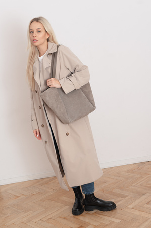 Halla MINI  Zamsz Taupe