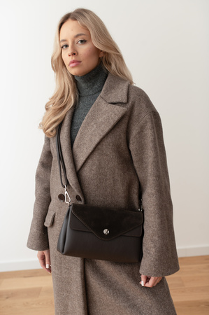 Torebka Valerie ZAMSZ Czekoladowy Brąz