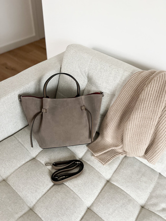 Torebka Victoria Zamsz Taupe