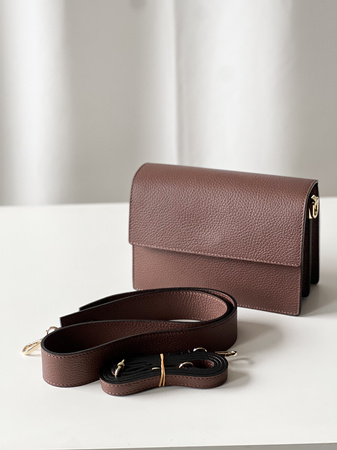 Torebka Adele Gładka Ciemny Brąz