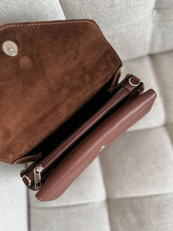 Torebka Valerie ZAMSZ Ciemny Brąz