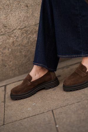 Buty Verona Ciemny Brąz ZAMSZ