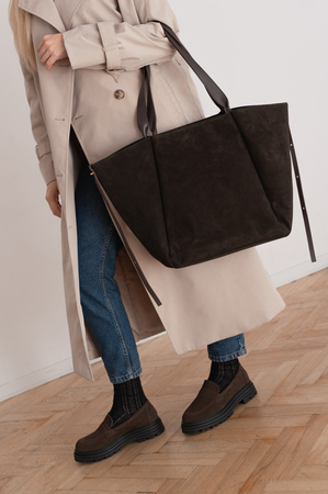 Halla Zamsz Czekoladowy Brąz