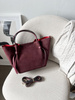 Torebka Victoria Zamsz Bordo