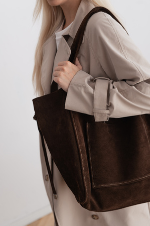 Torebka Annica Zamsz Ciemny Brąz