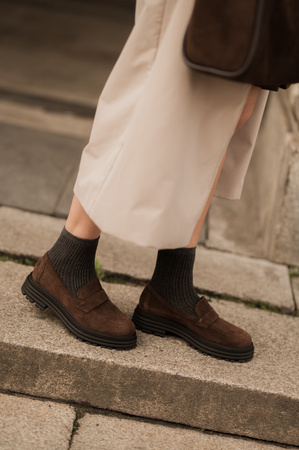 Buty Verona Ciemny Brąz ZAMSZ