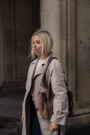 Torebka Victoria Zamsz Ciemny Brąz