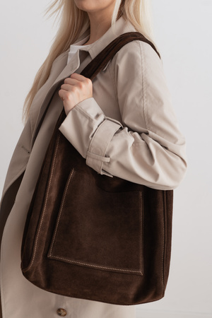 Torebka Annica Zamsz Ciemny Brąz