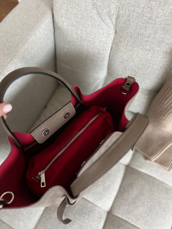 Torebka Victoria Zamsz Taupe