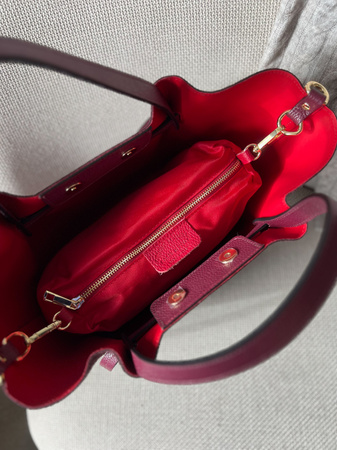 Torebka Victoria Zamsz Bordo