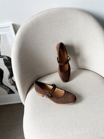 Buty Milano Zamsz Ciemny Brąz 